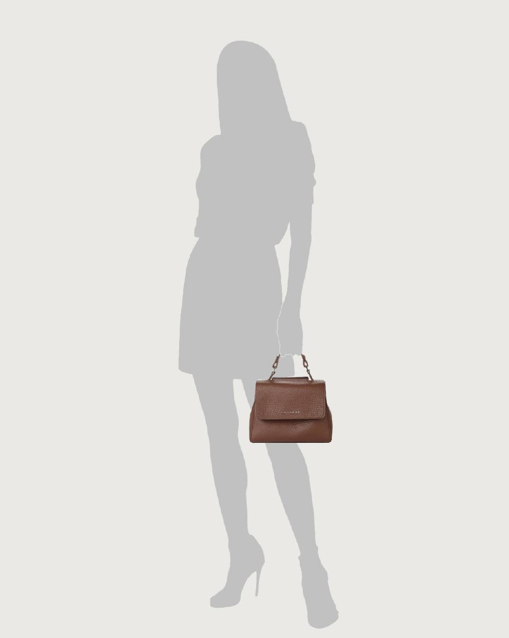 Orciani Borsa Sveva Soft Mini a mano in pelle con tracolla Vendita