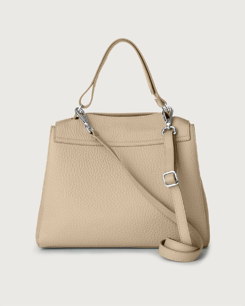 Orciani Borsa Sveva Soft Media a spalla in pelle con tracolla Consegna Veloce