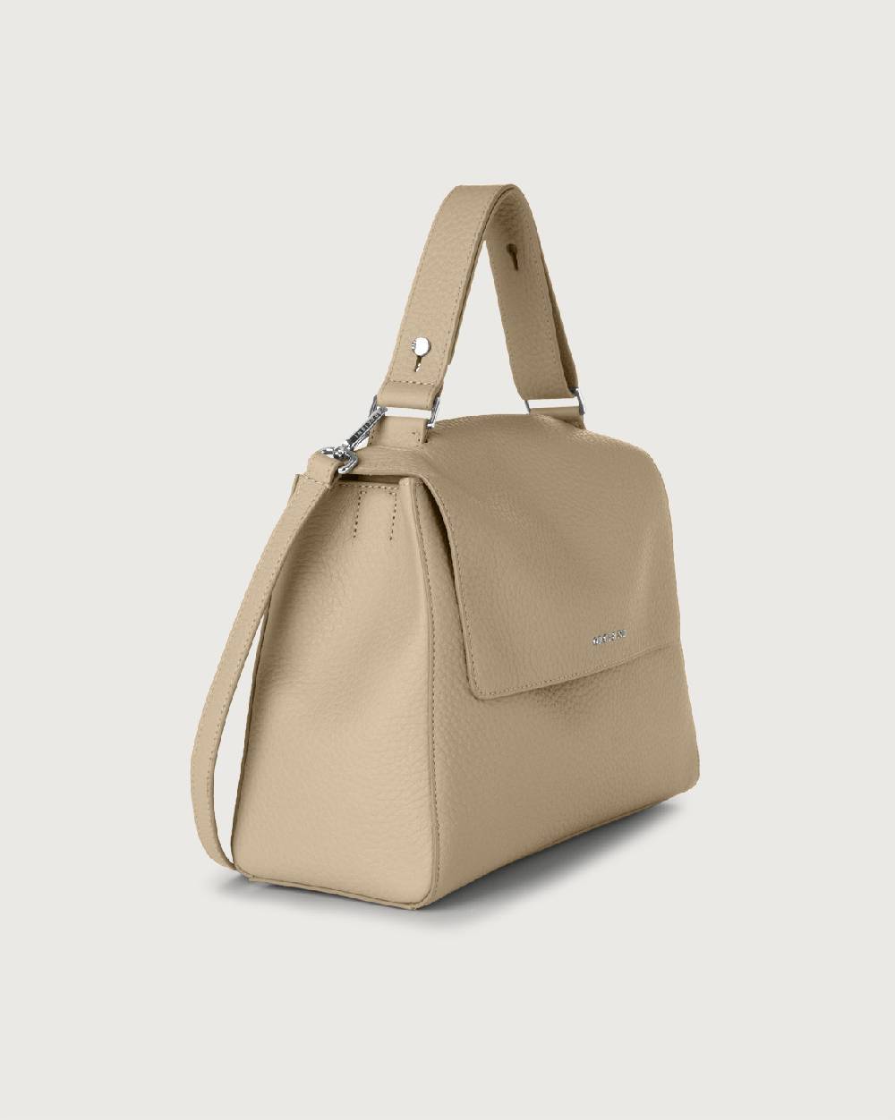 Orciani Borsa Sveva Soft Media a spalla in pelle con tracolla Consegna Veloce