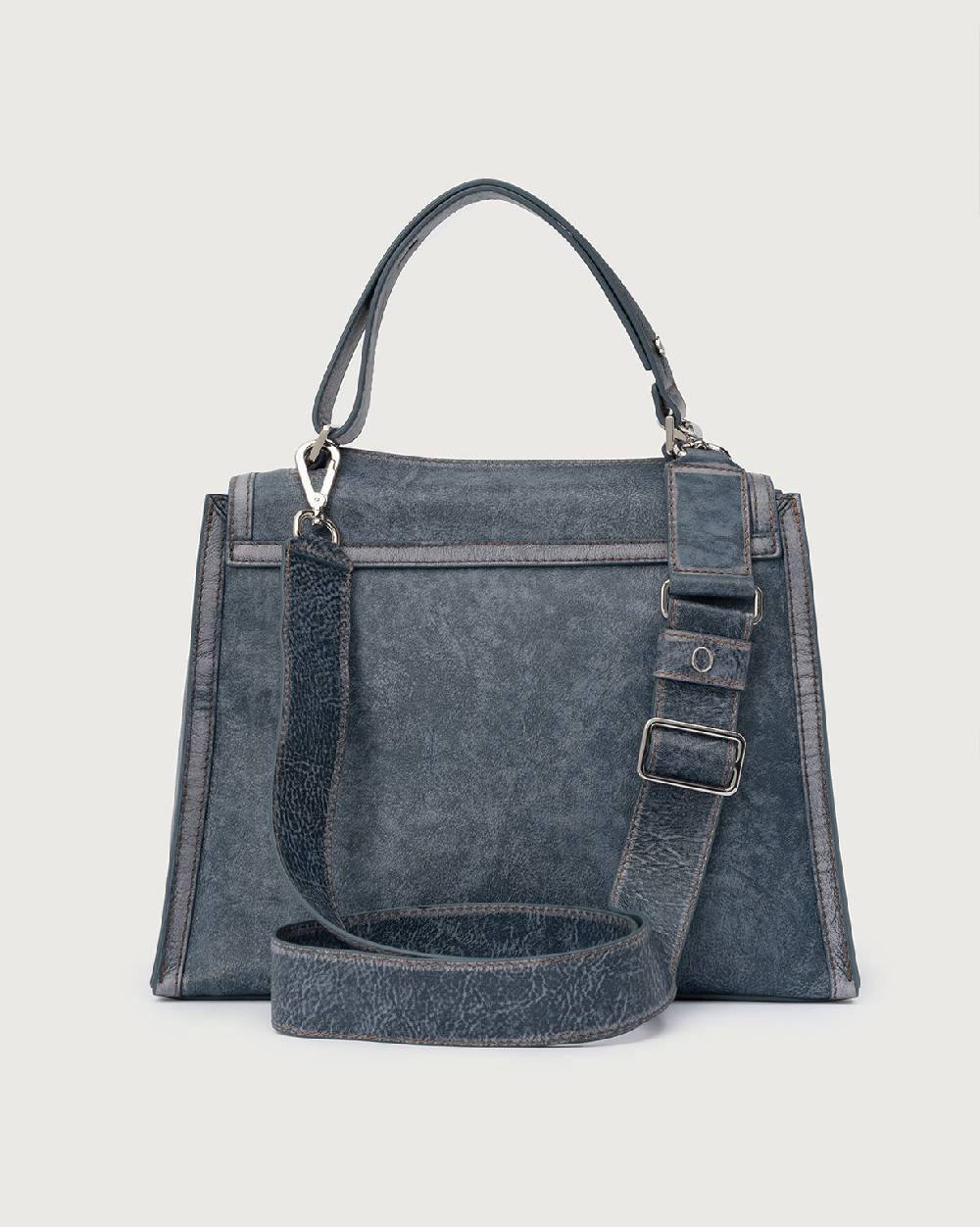Orciani Sveva Delavè Medium leather handbag with strap Sconto