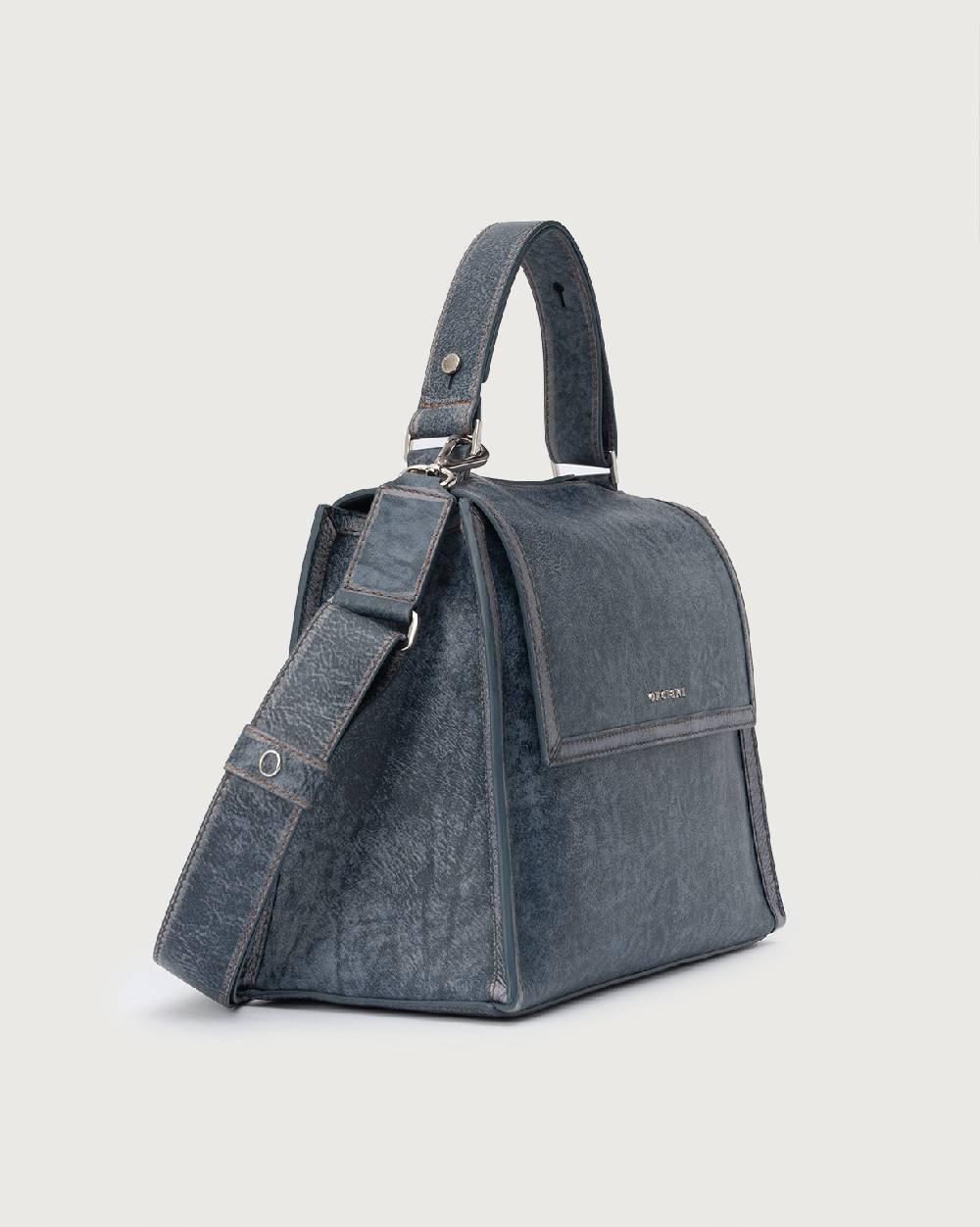 Orciani Sveva Delavè Medium leather handbag with strap Sconto