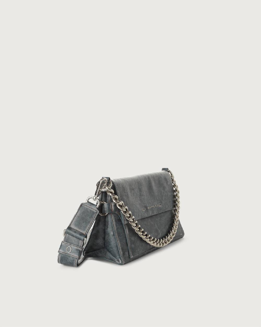 Orciani Borsa a spalla Missy Longuette Delavè in pelle con catena e tracolla Offerta
