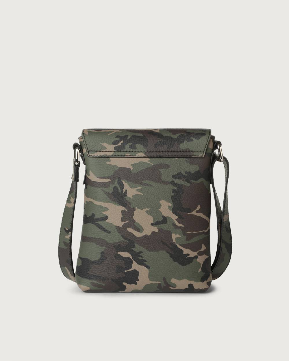 Orciani Borsa messenger piccola Camouflage in pelle Outlet