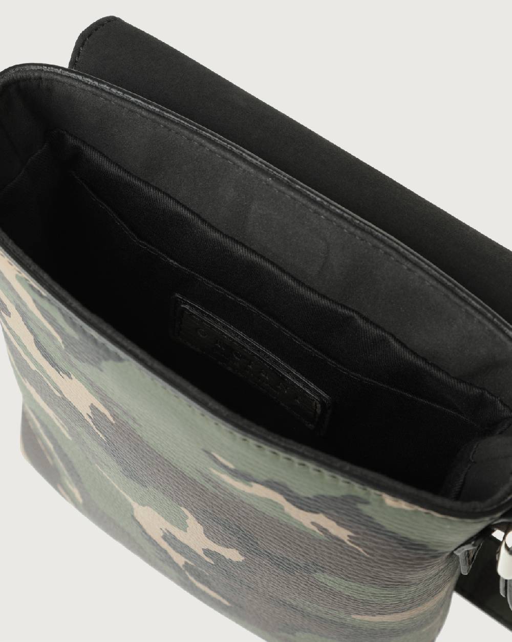 Orciani Borsa messenger piccola Camouflage in pelle Outlet