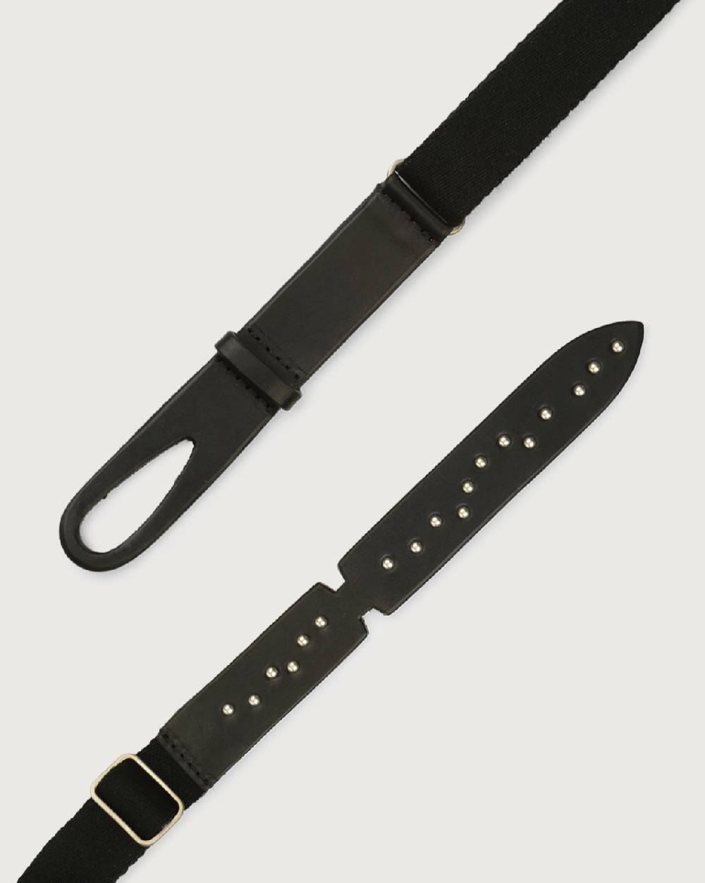 Orciani Cintura Nobuckle Kids Point Metal in cuoio e tessuto In Vendita
