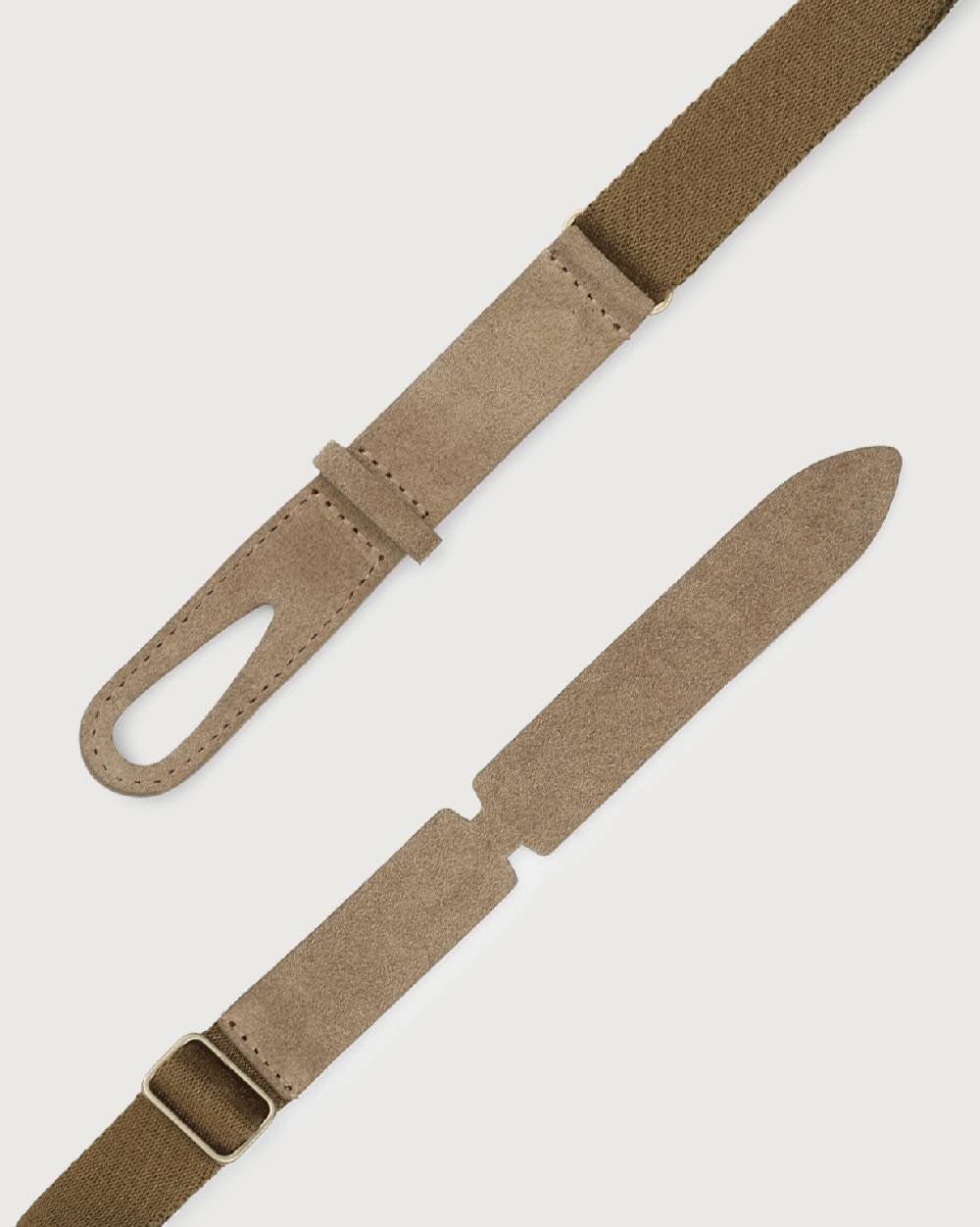 Orciani Cintura Nobuckle Kids Suede in camoscio e tessuto Offerte