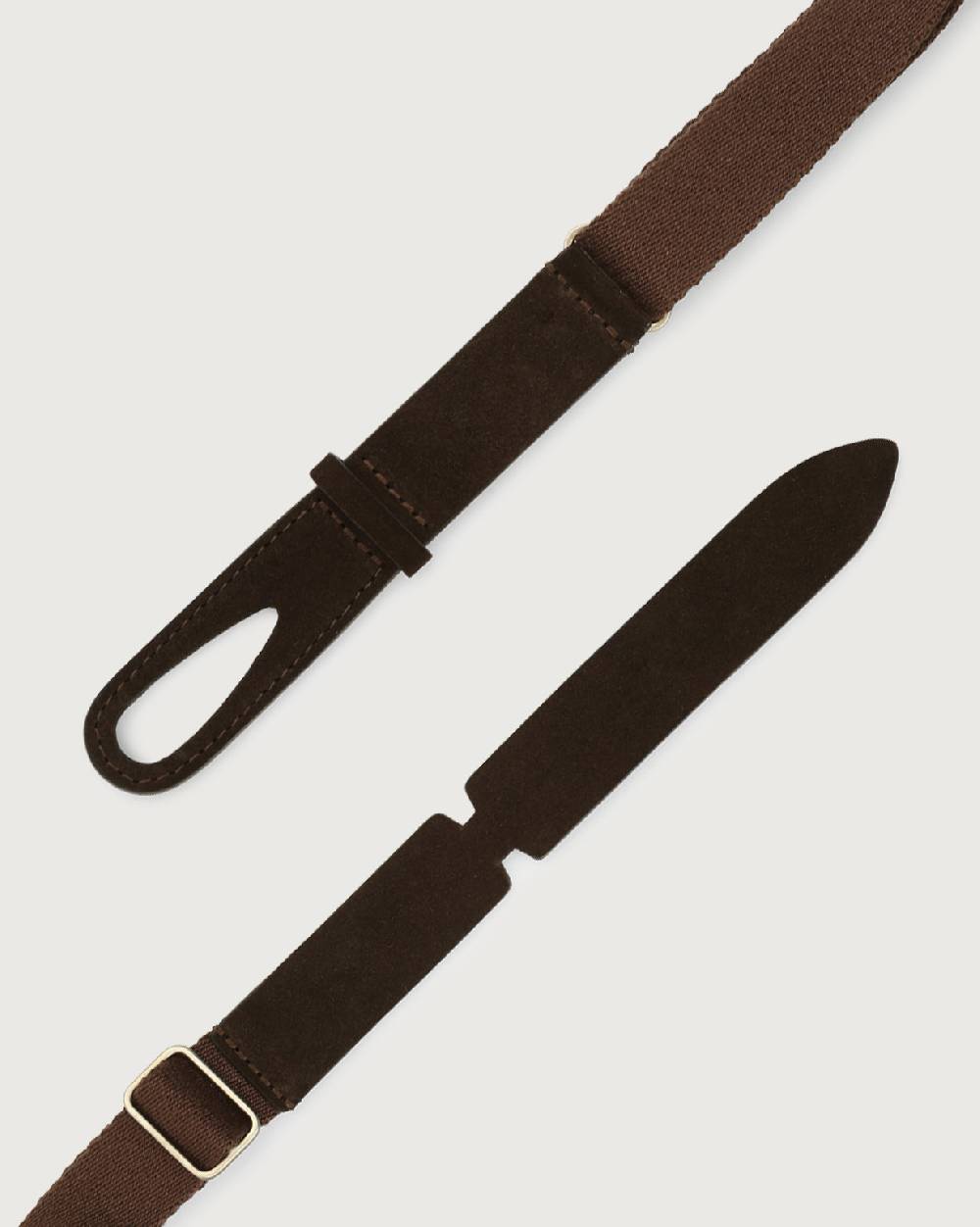 Orciani Cintura Nobuckle Kids Suede in camoscio e tessuto Vendita Calda