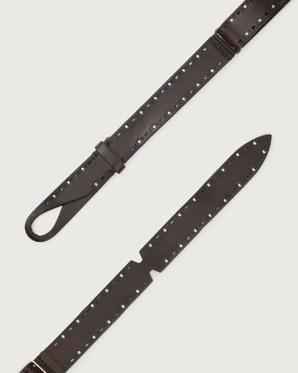 Orciani Cintura Nobuckle Bull Soft in cuoio con micro-borchie In Saldo