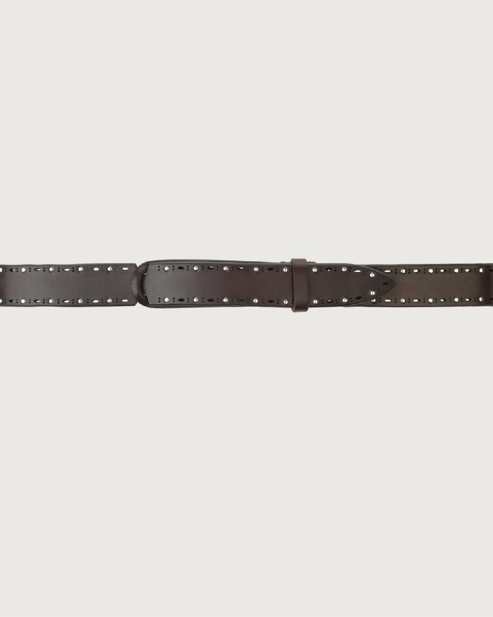 Orciani Cintura Nobuckle Bull Soft in cuoio con micro-borchie In Saldo
