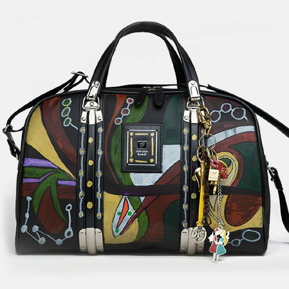 Piero Guidi LINEABOLD BOSTON BAG HAND PAINTED 130619966_01 Nuovo