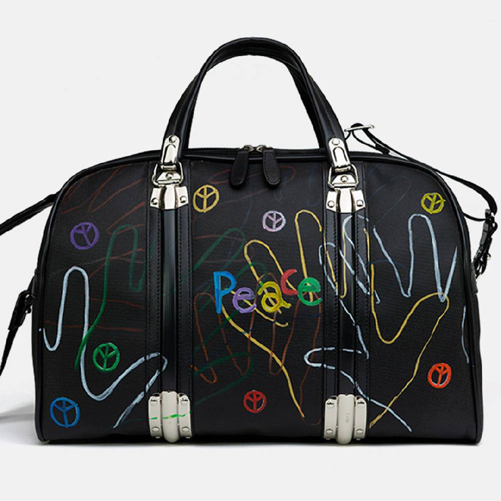 Piero Guidi LINEABOLD BOSTON BAG HAND PAINTED 130619966_01 Nuovo