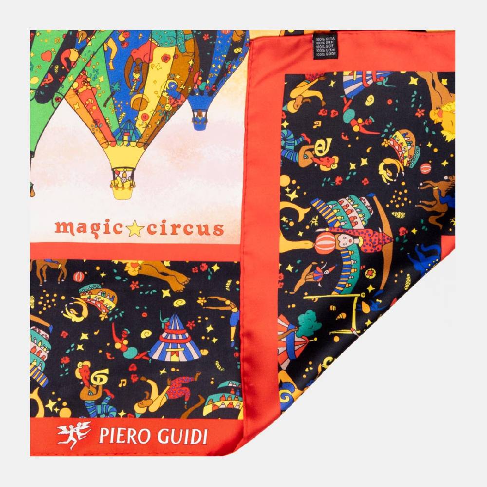 Piero Guidi PIERO GUIDI SILK SCARF "Le Mongolfiere"/ FOULARD IN SETA "Le Mongolfiere"" Pezzi Unici