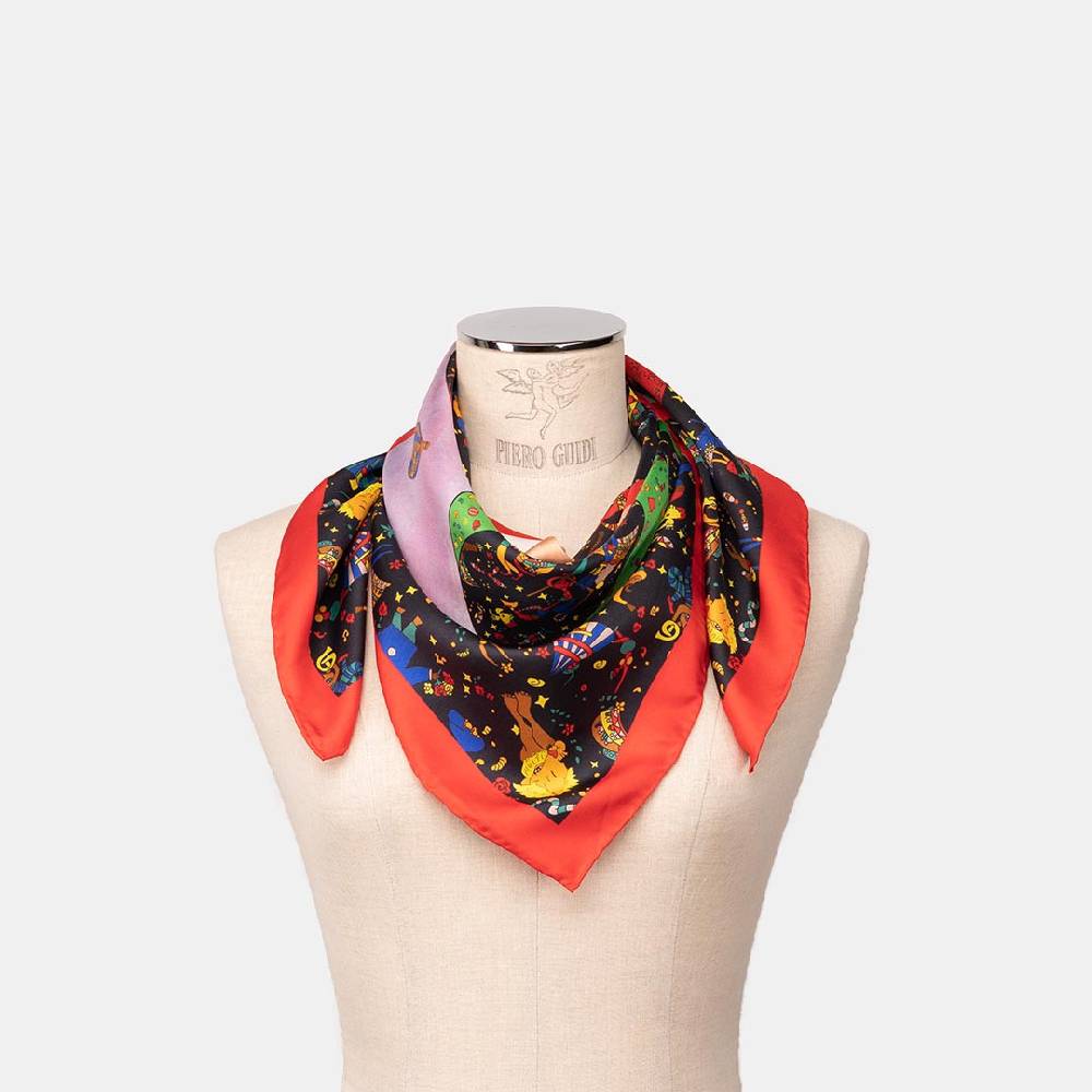 Piero Guidi PIERO GUIDI SILK SCARF "Le Mongolfiere"/ FOULARD IN SETA "Le Mongolfiere"" Pezzi Unici