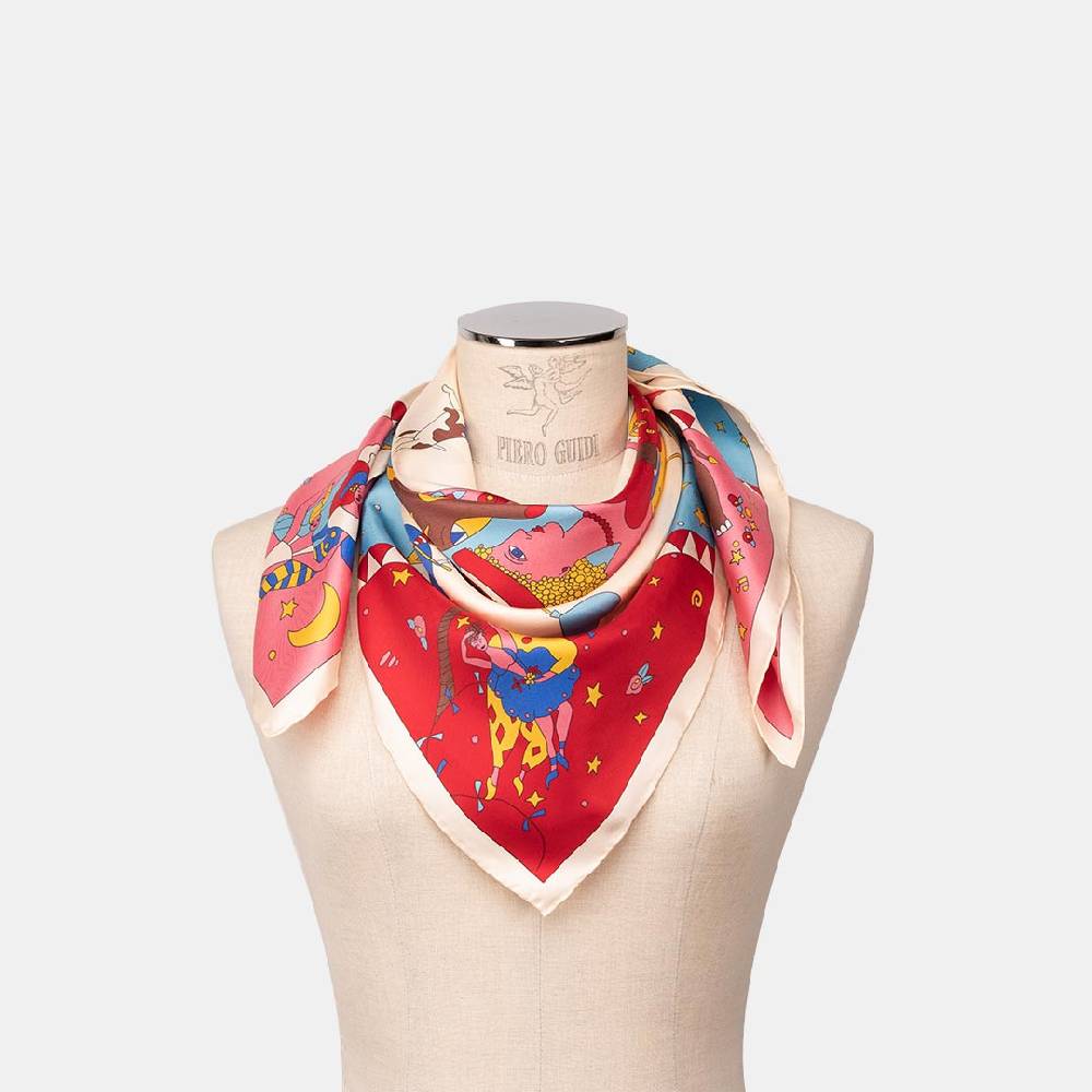 Piero Guidi PIERO GUIDI SILK SCARF "Charlotte"/ FOULARD IN SETA "Charlotte" Soddisfazione Garantita
