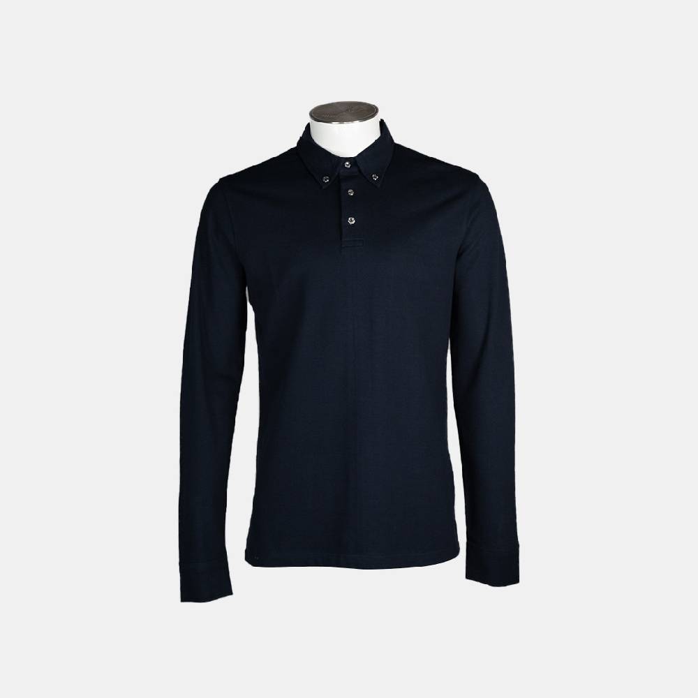 Piero Guidi LineaBold "Metal Botton" Polo Shirt Long Sleeve / Polo manica lunga Saldi Di Fabbrica