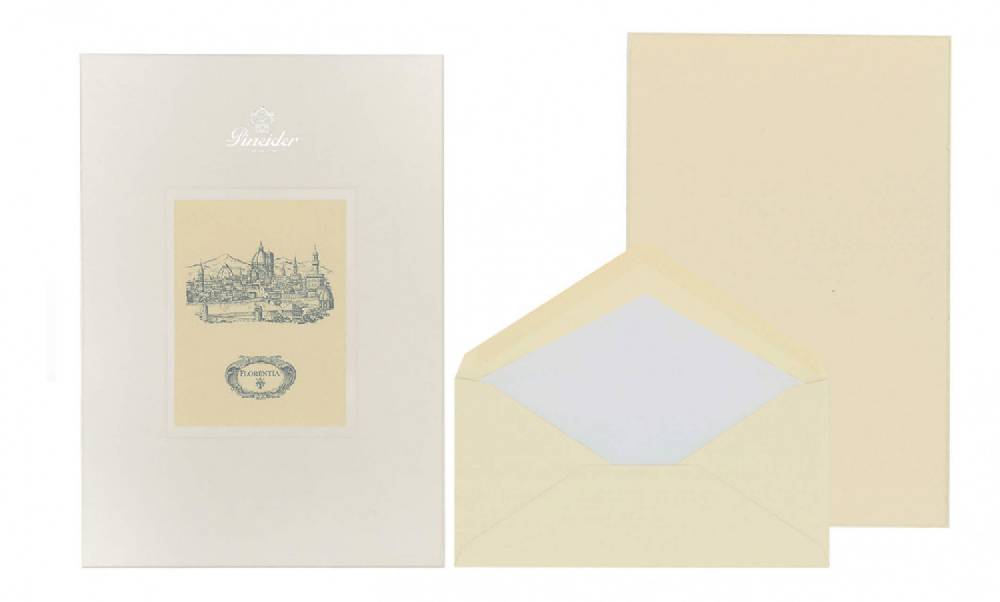 Pineider Set Carta da Lettera Florentia Formato A4 Negozio