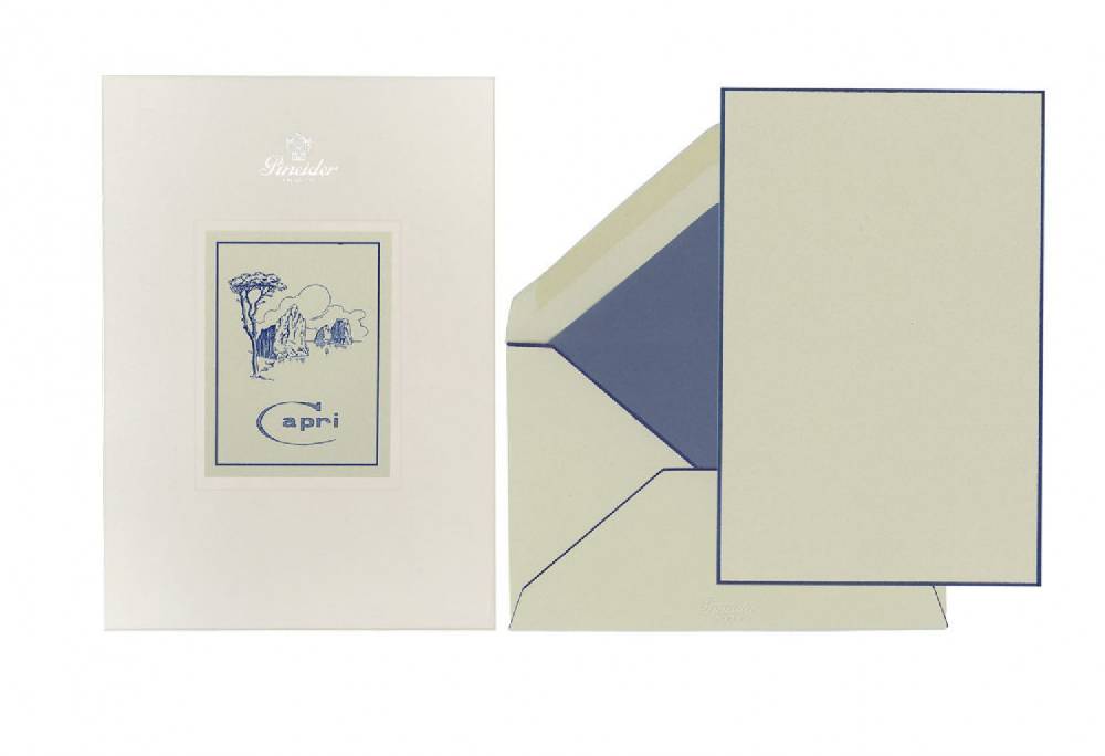 Pineider Set Carta da Lettera Capri A5 In Saldo
