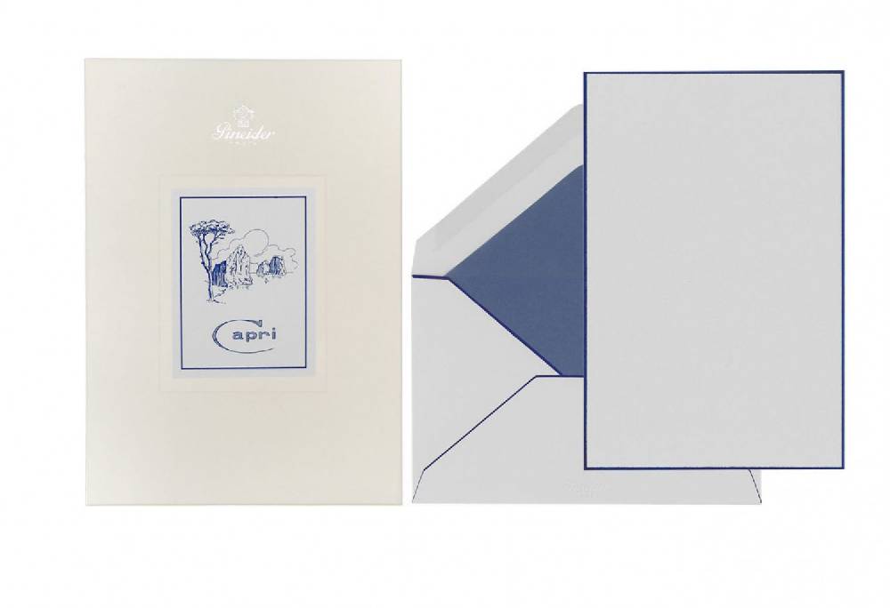 Pineider Set Carta da Lettera Capri A5 In Saldo