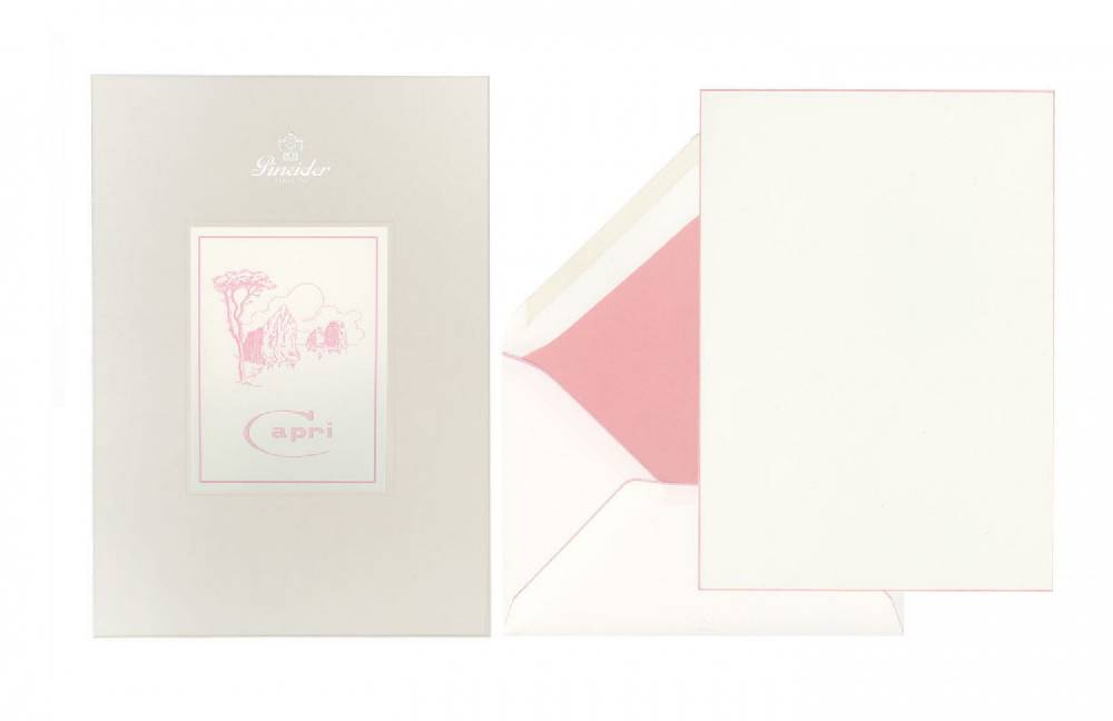 Pineider Set Carta da Lettera Capri A5 In Saldo