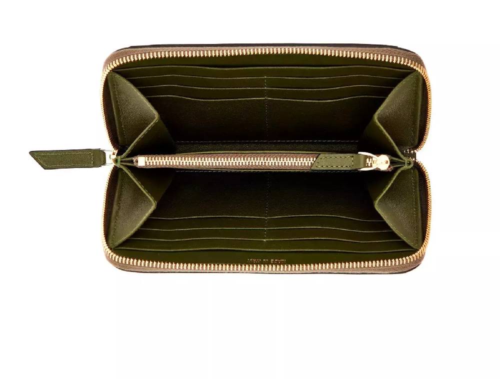 Pineider Portafoglio con zip in Metro Smooth Consegna Veloce