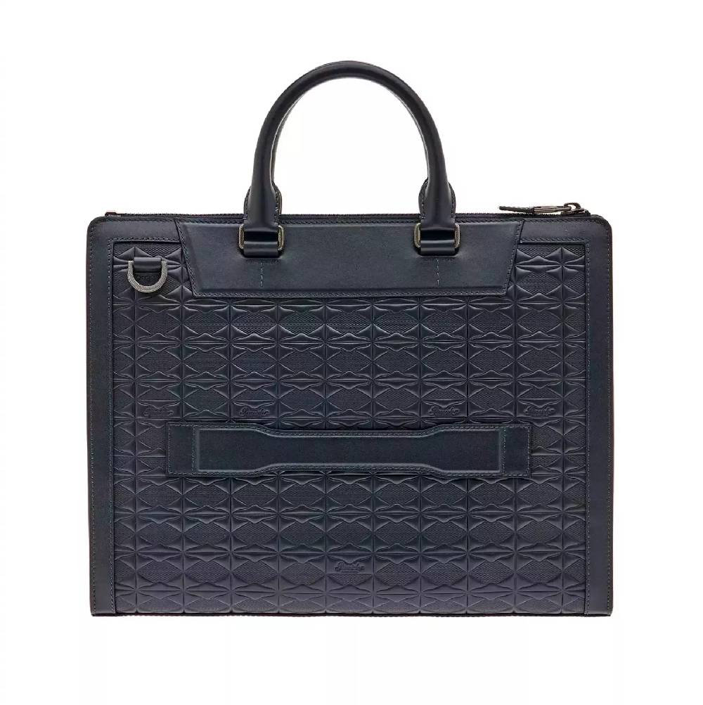 Pineider Slim Briefcase in Embossed Empress In Vendita