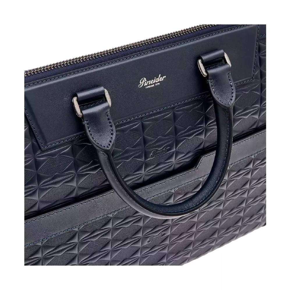Pineider Slim Briefcase in Embossed Empress In Vendita