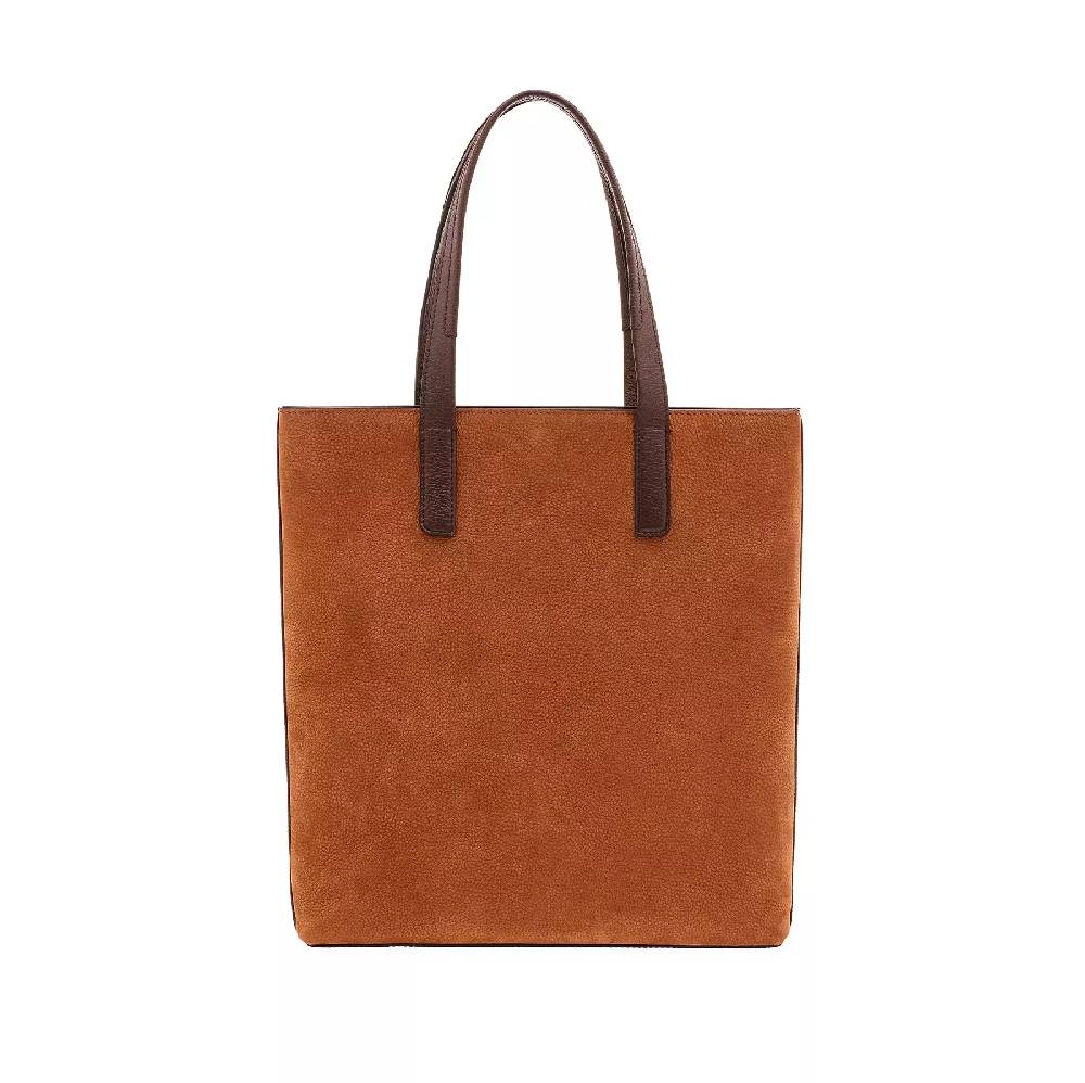 Pineider Slim Shopping Bag in Nabuk Qualità