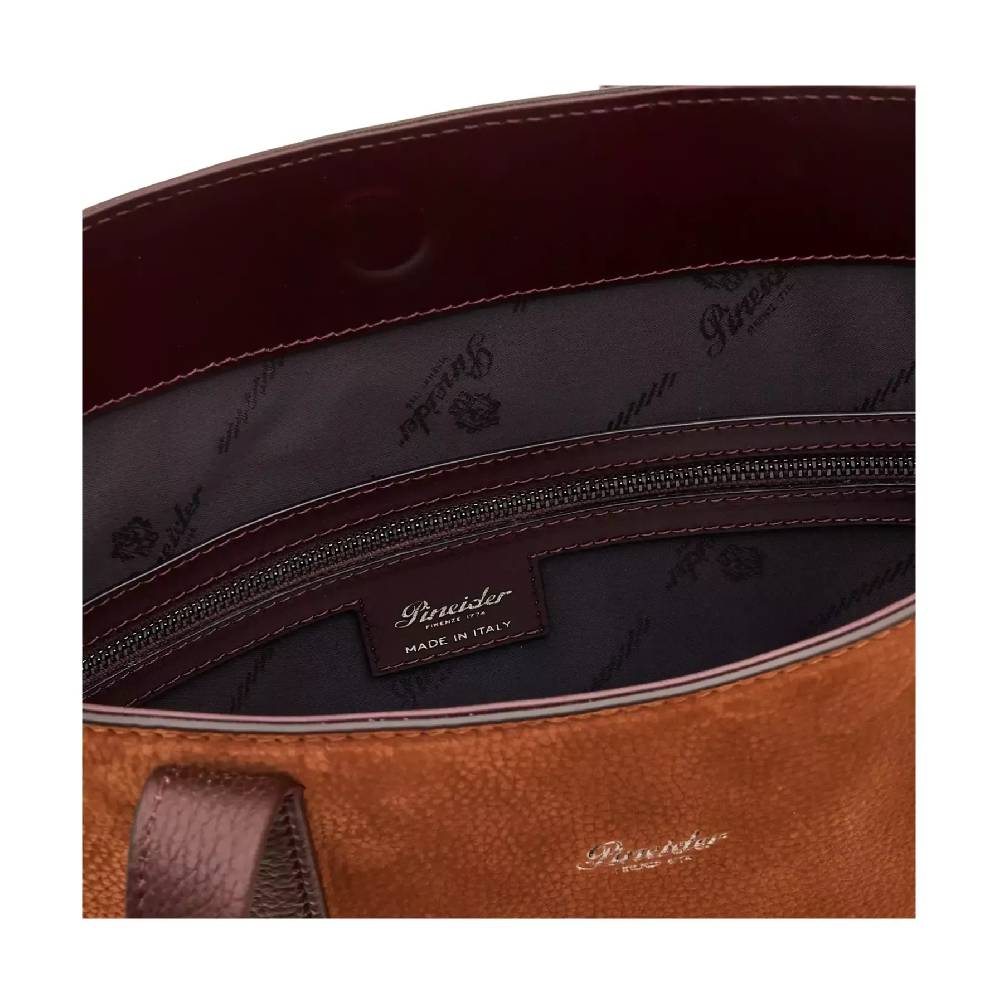 Pineider Slim Shopping Bag in Nabuk Qualità