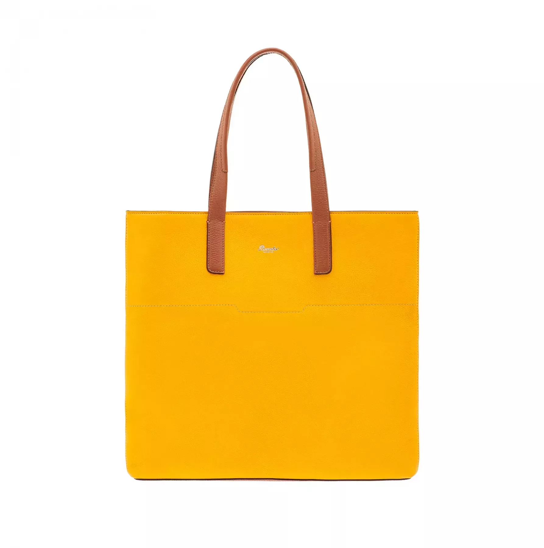 Pineider Slim Shopping Bag in Nabuk Qualità
