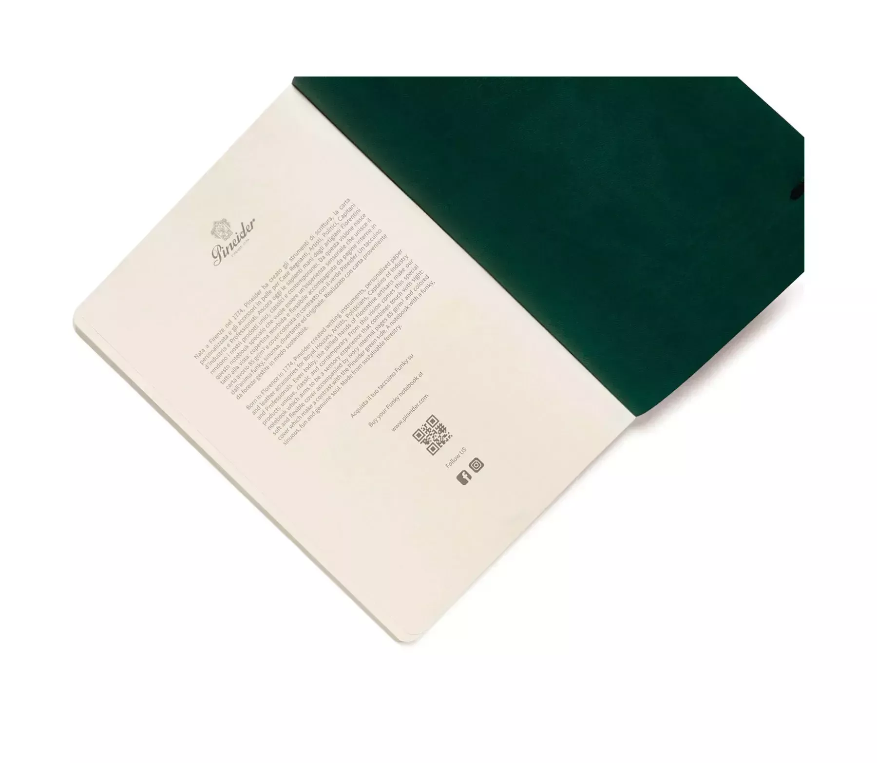 Pineider Notebook Funky Crest Piccolo senza righe Sconto