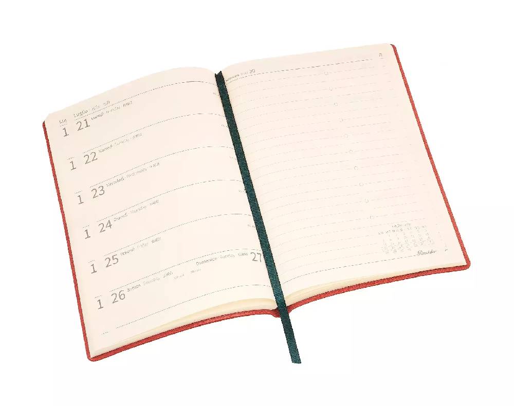 Pineider Agenda Settimanale Classic 2025 - 11x16 cm Presa