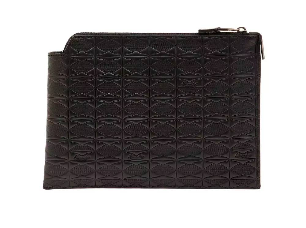 Pineider Pouch Medium in Embossed Empress In Vendita