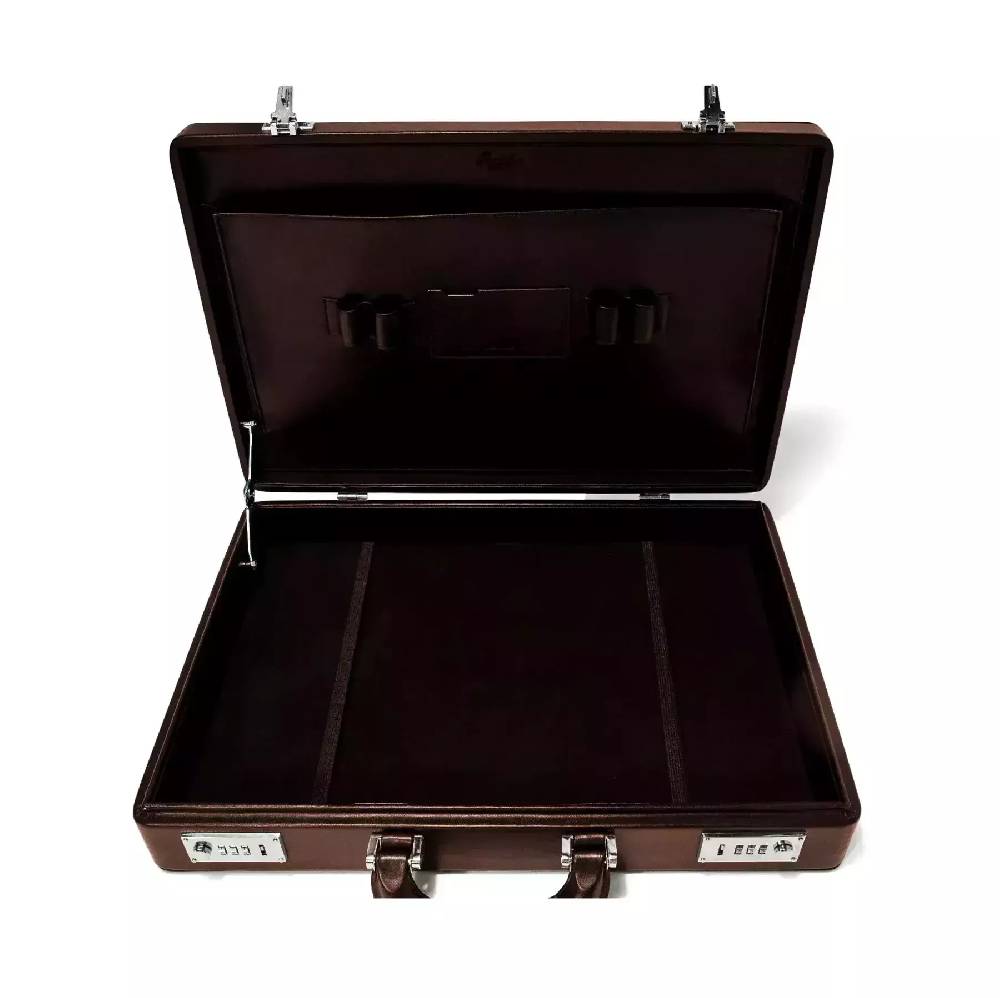 Pineider Bond Briefcase in Metro Smooth Saldi Di Fabbrica