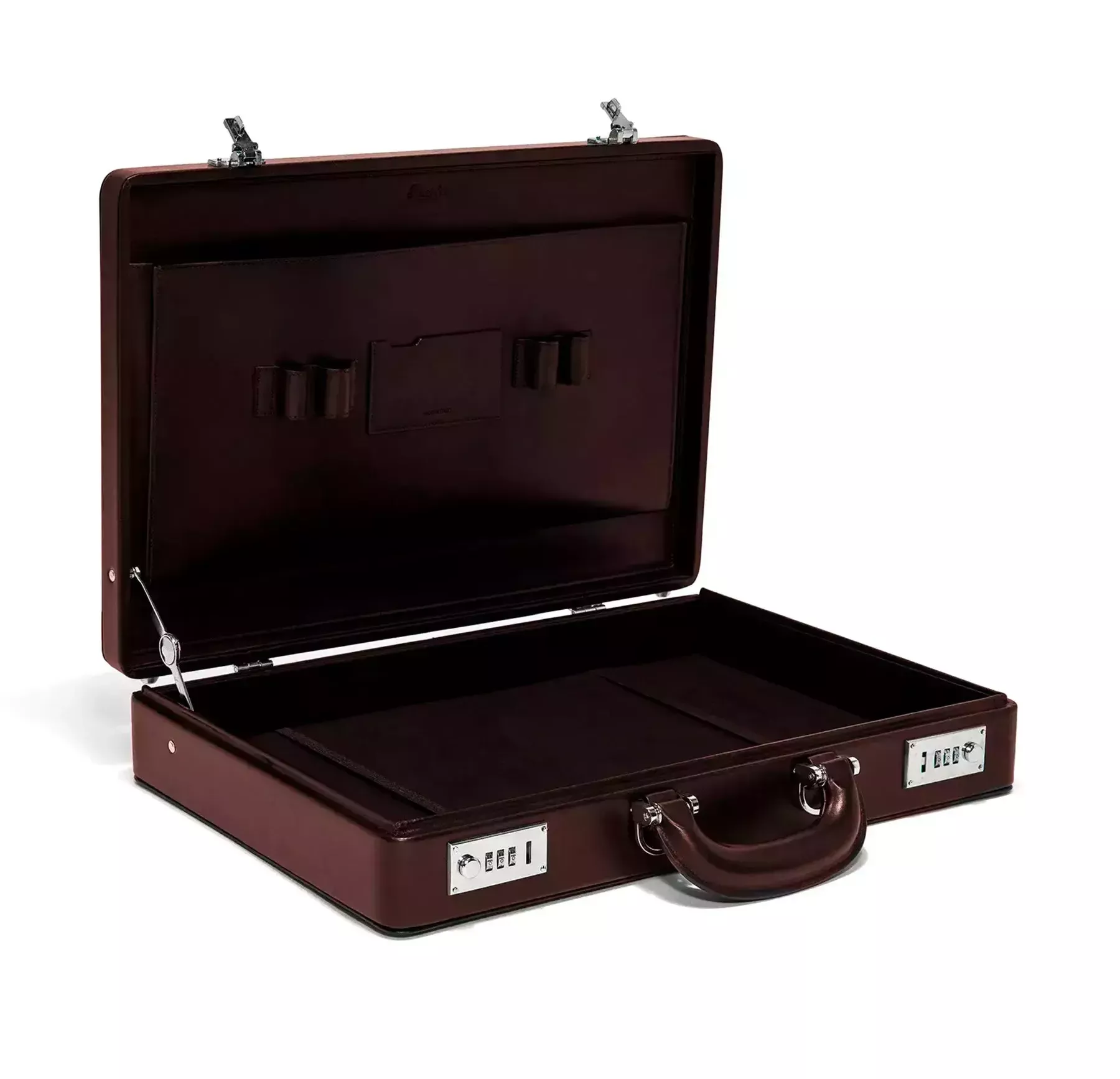 Pineider Bond Briefcase in Metro Smooth Saldi Di Fabbrica