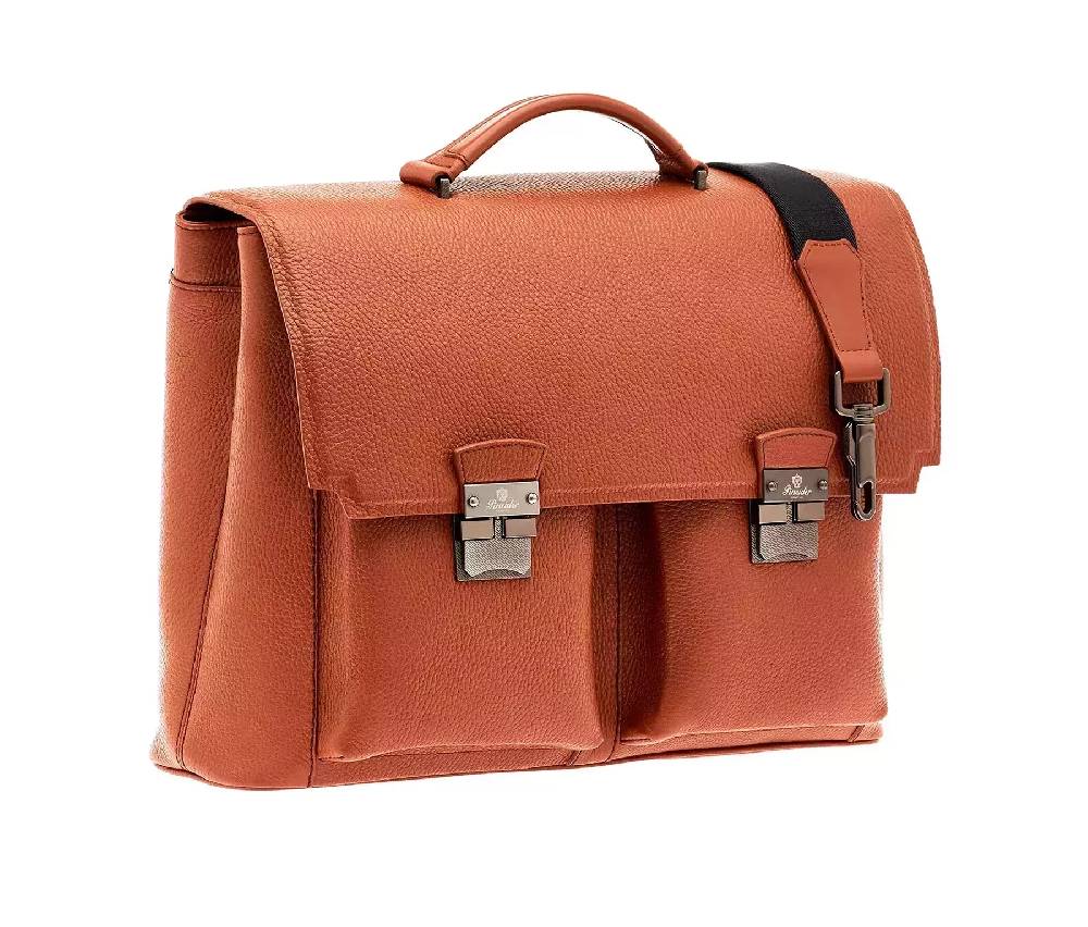 Pineider Double Briefcase in Bottalato I Più Venduti