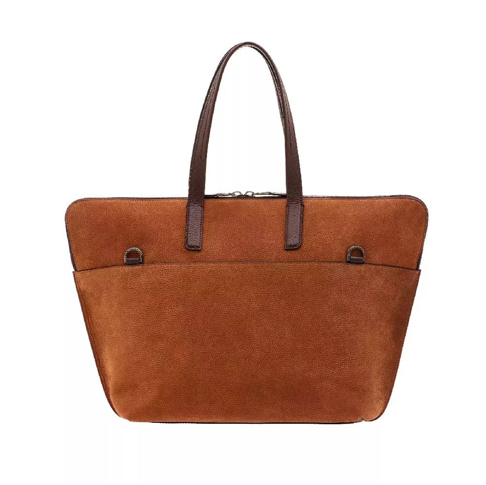 Pineider Saddle Tote Bag in Nabuk Offerte