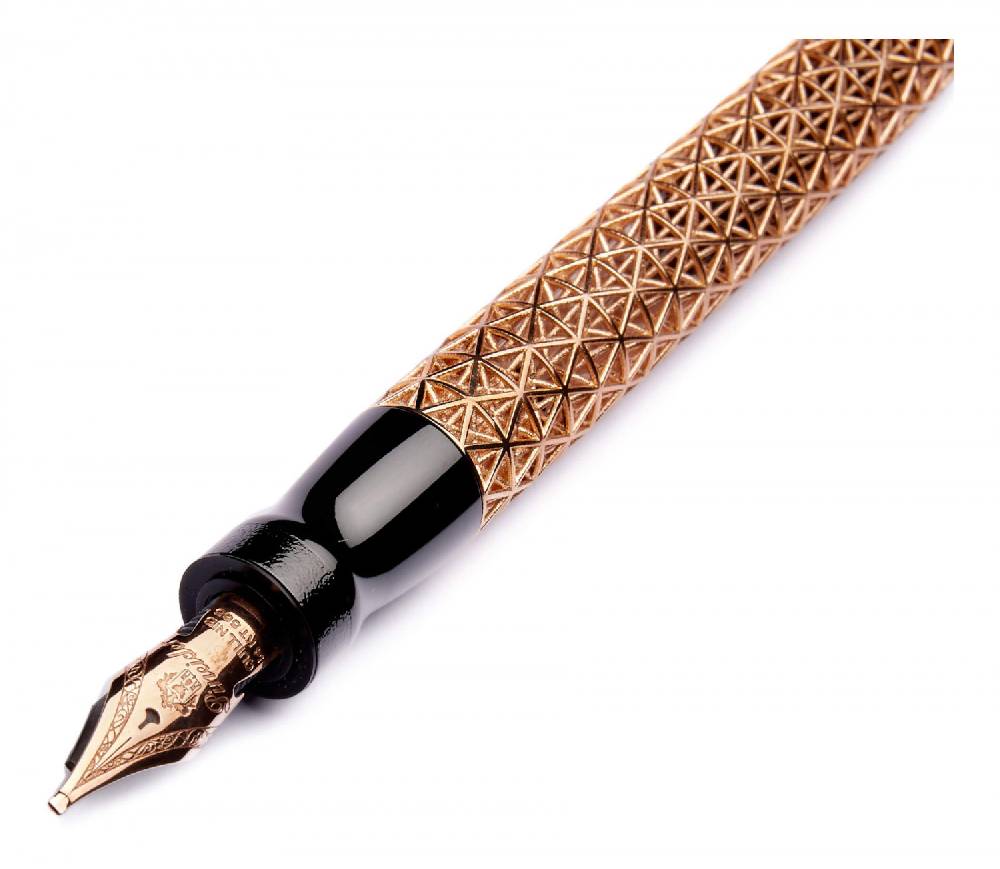Pineider Penna Stilografica Psycho- Pennino in Oro 14KT Moda