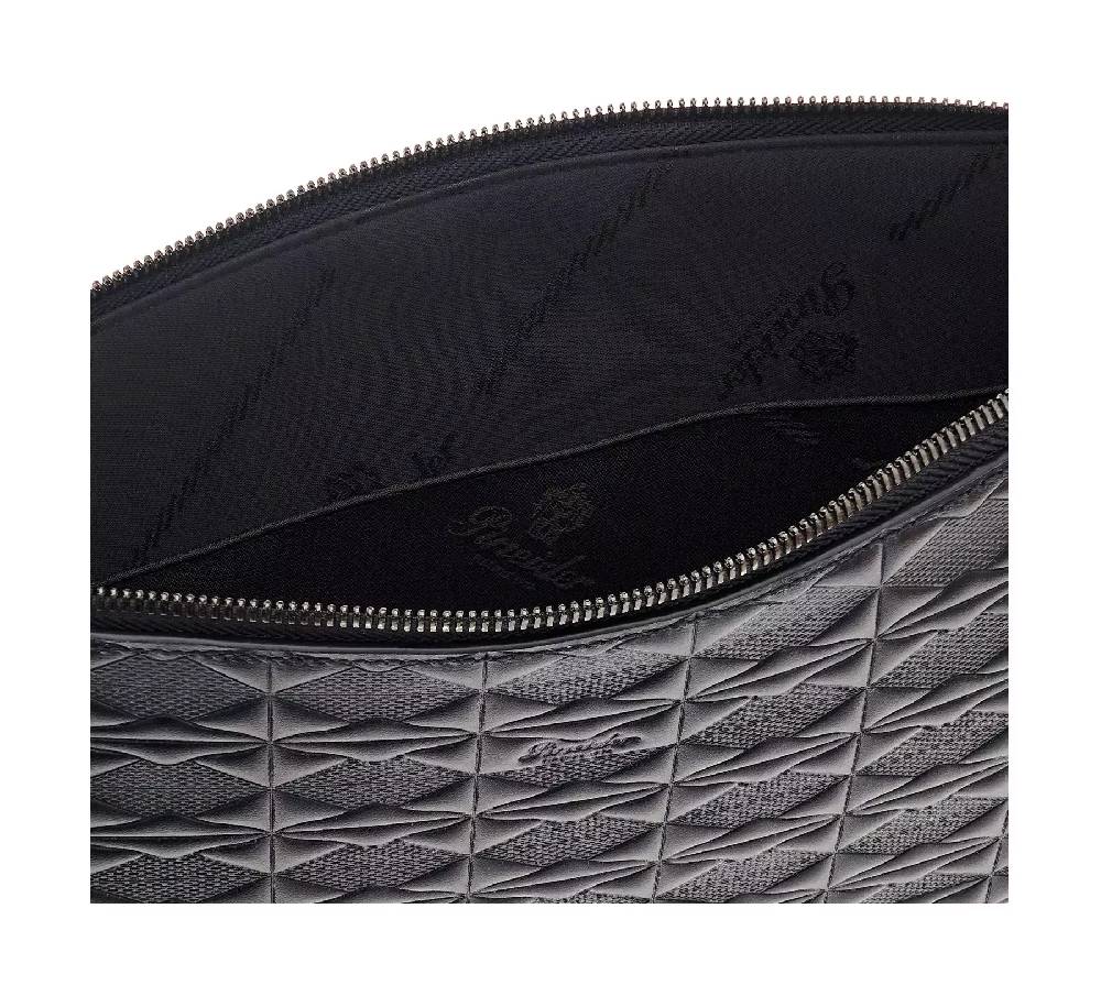 Pineider Pouch Large in Embossed Empress In Linea