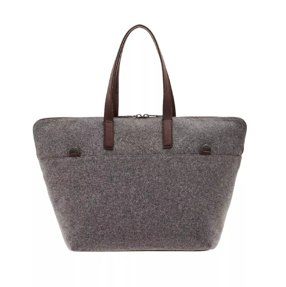 Pineider Saddle Tote Bag in Wool Soddisfazione Garantita