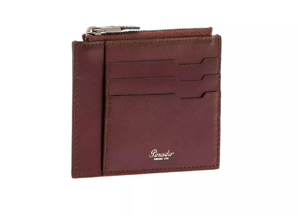 Pineider Porta carte con zip in Metro Smooth Outlet