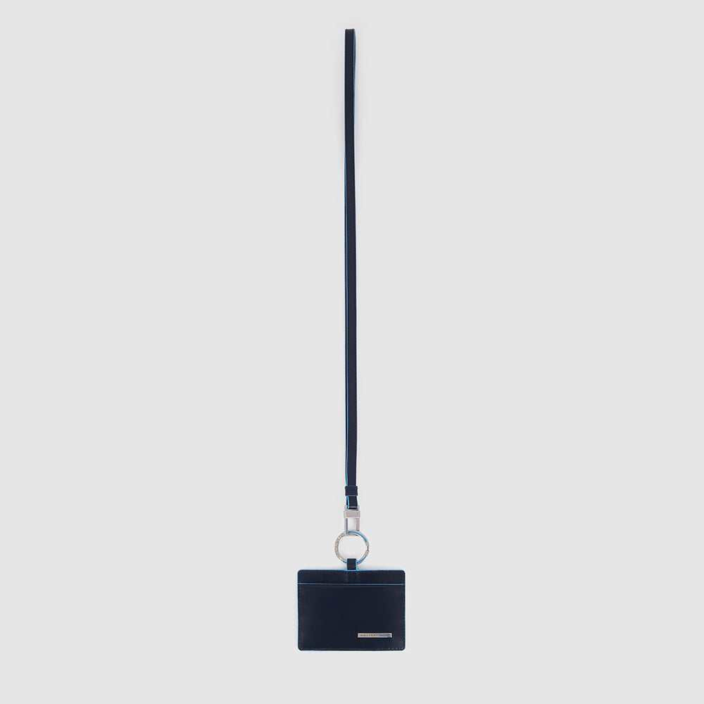 Piquadro Id card badge holder with removable neck strap Spedizione Gratuita