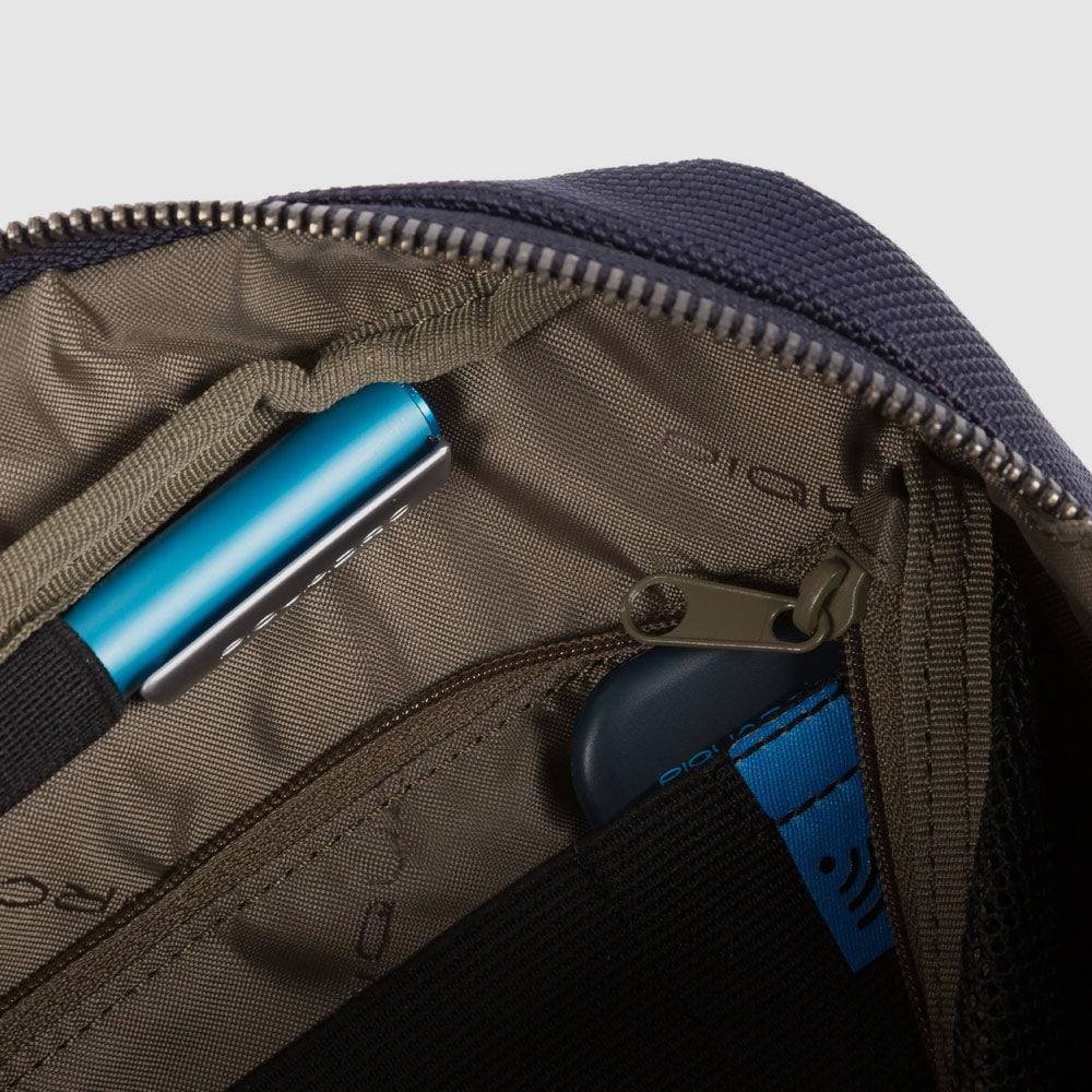 Piquadro Electronic cord pouch in recycled fabric Negozi Online