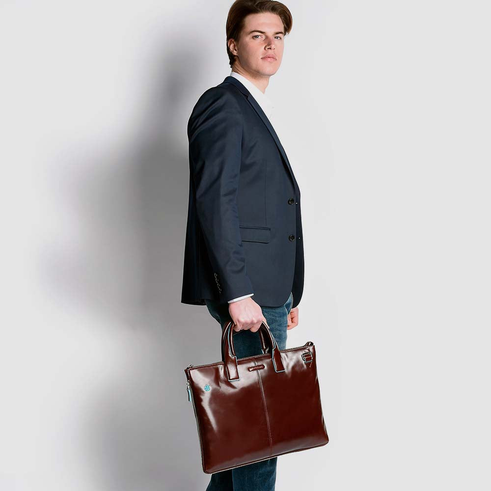 Piquadro Slim computer 15,6" and iPad®Pro 12,9" bag Saldi Di Fabbrica