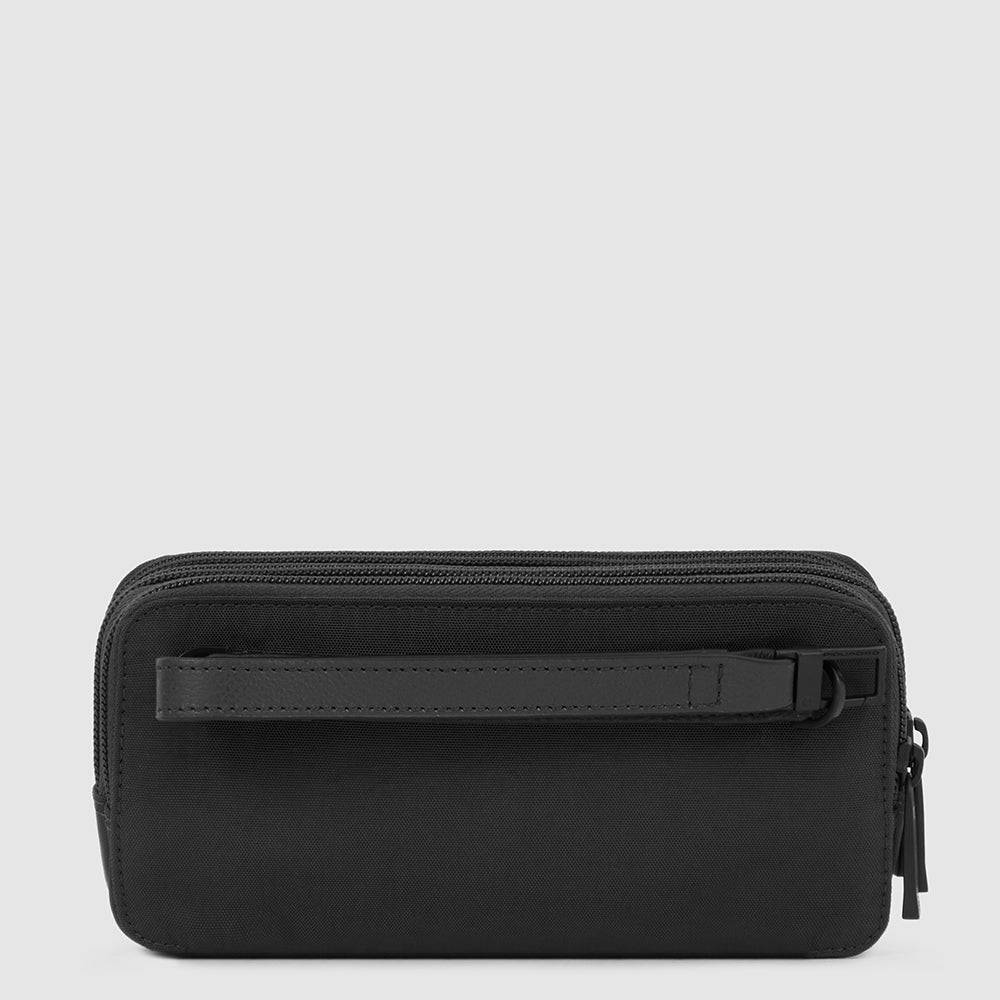 Piquadro Case in recycled fabric with three dividers Soddisfazione Garantita