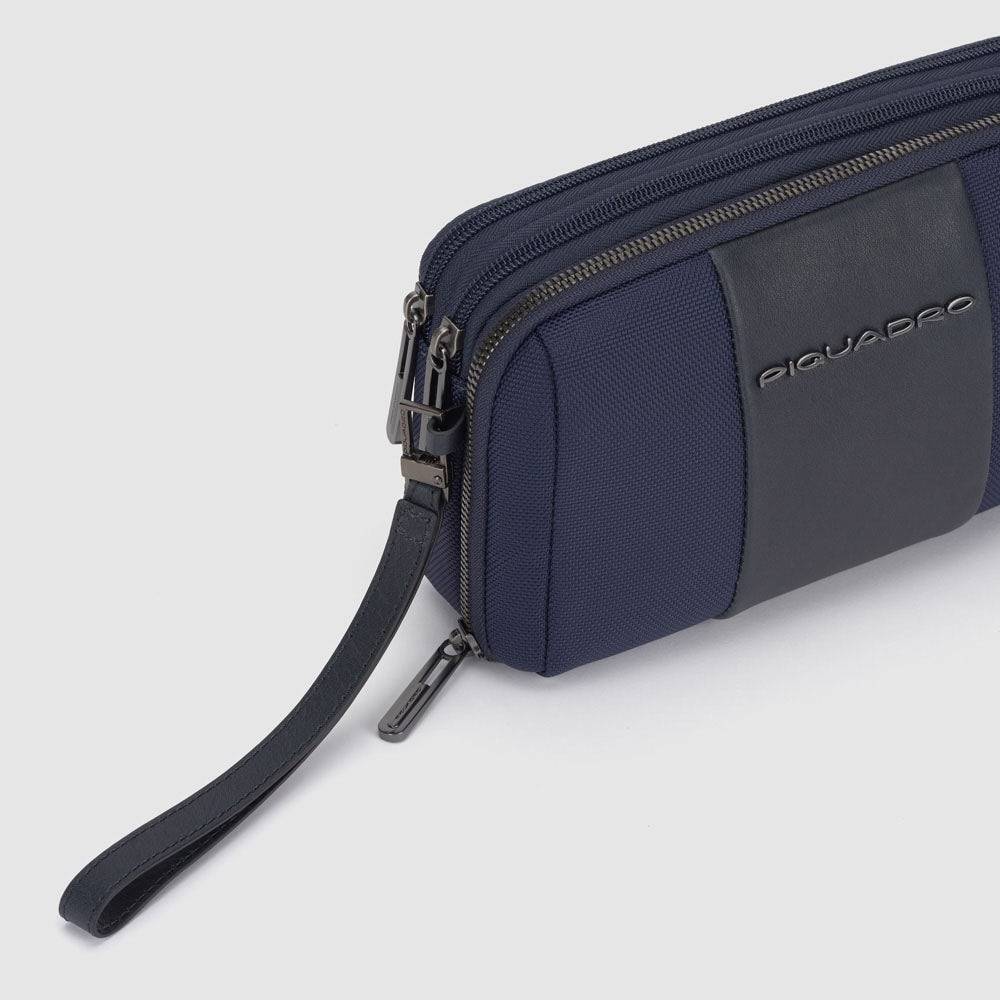 Piquadro Wrist clutch bag in recycled fabric Qualità Garantita