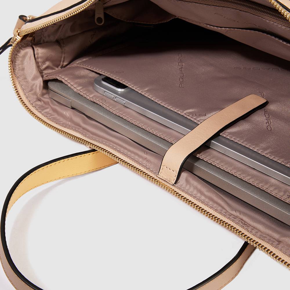 Piquadro Expandable computer 15,6" and iPad®Pro briefcase Vendita Calda