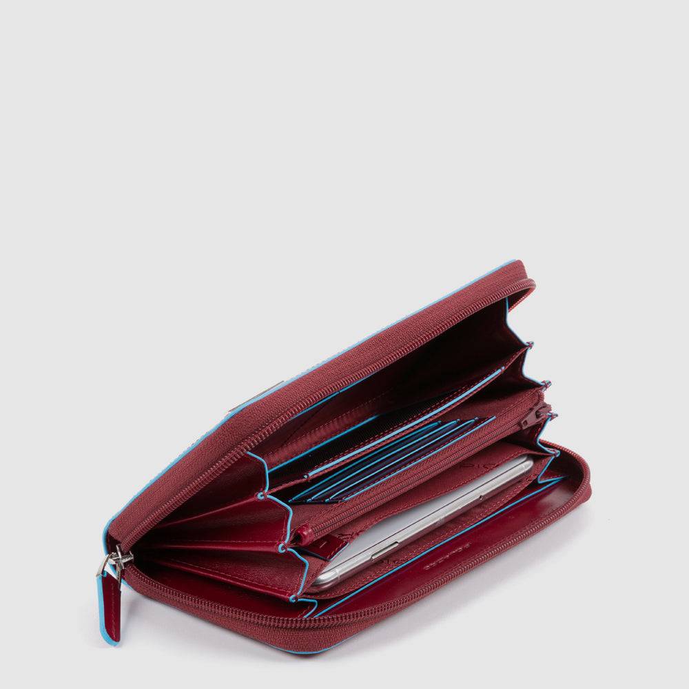 Piquadro Zip-around women’s wallet with four dividers Soddisfazione Garantita