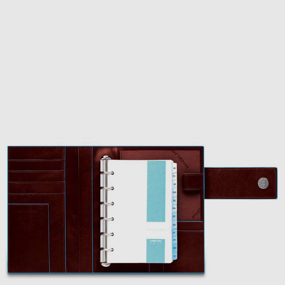 Piquadro Large leather organiser with Sottocosto