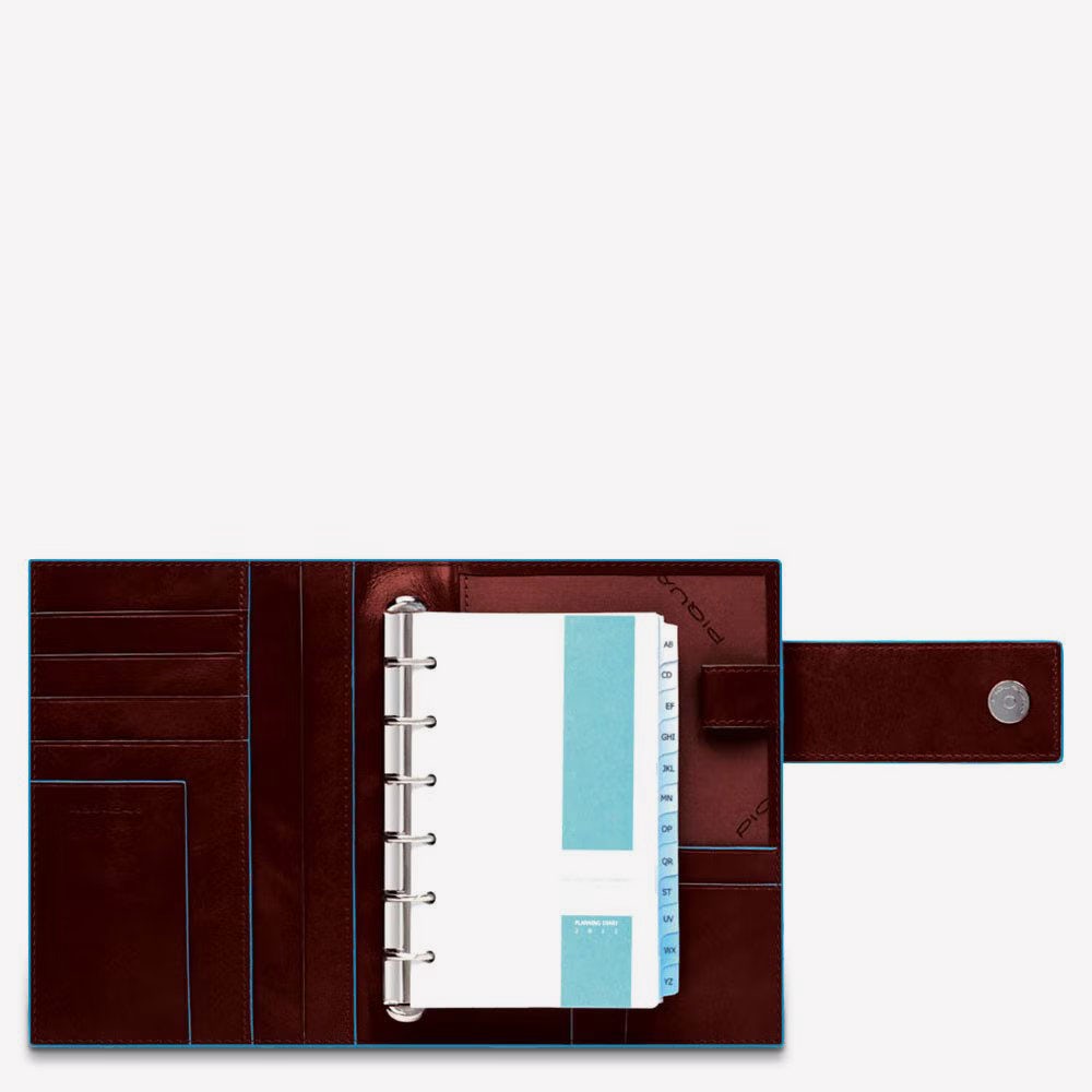 Piquadro Large leather organiser with Sottocosto