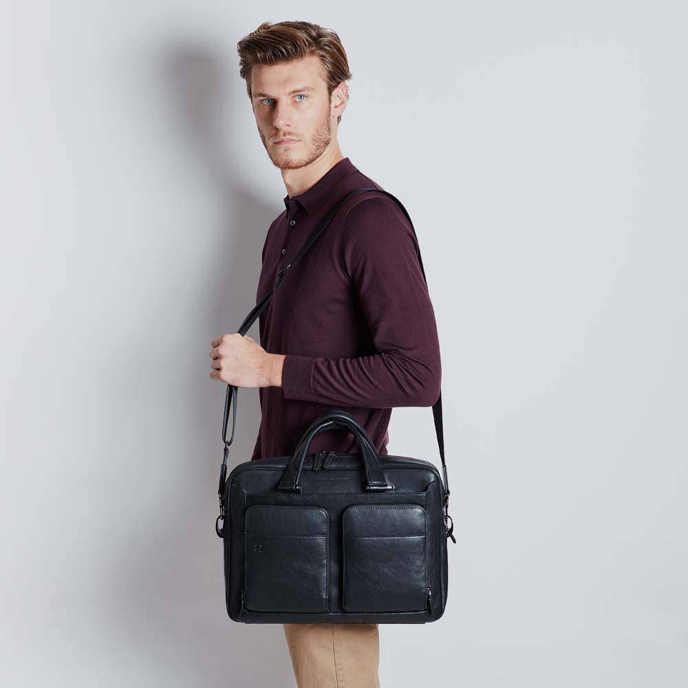 Piquadro Slim computer bag 15" with iPad® compartment Outlet